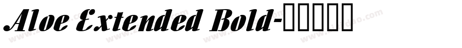 Aloe Extended Bold字体转换